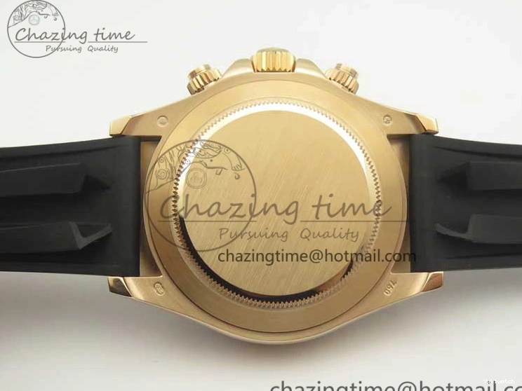 On Daytona Gold Black Super Clone Best Dial 116515 Edition 1:1 Rubber A4130 Strap Rose V2 ARF 1229